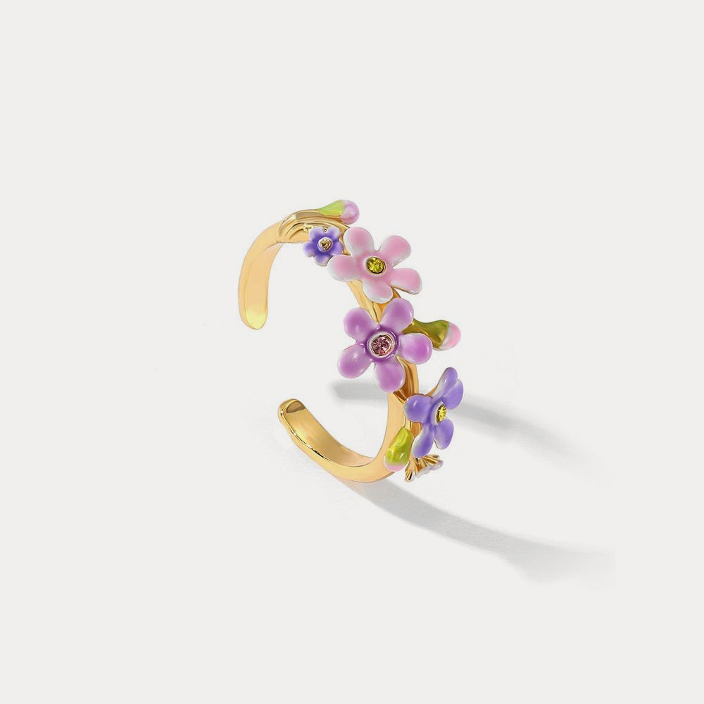 forget me not flowers open ring