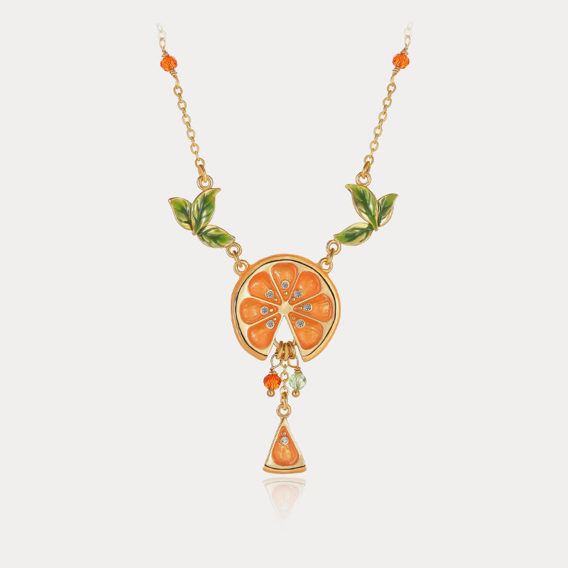 Selenichast orange slices necklace