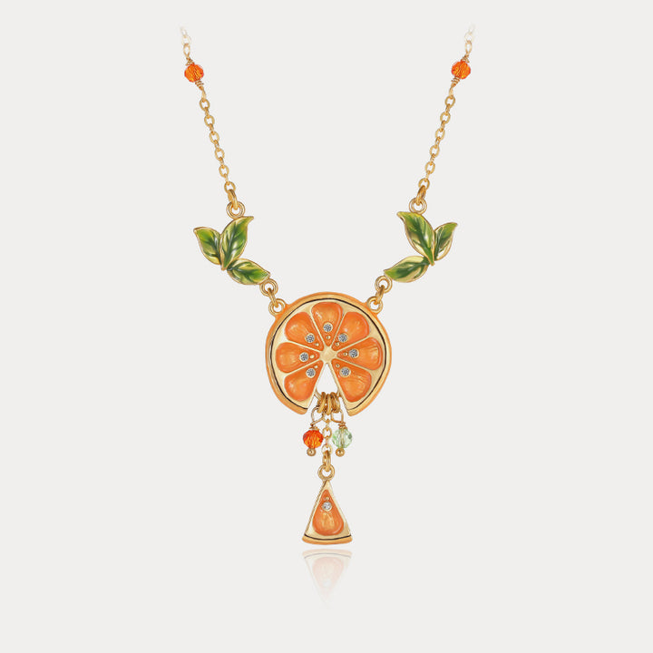 Selenichast orange slices necklace