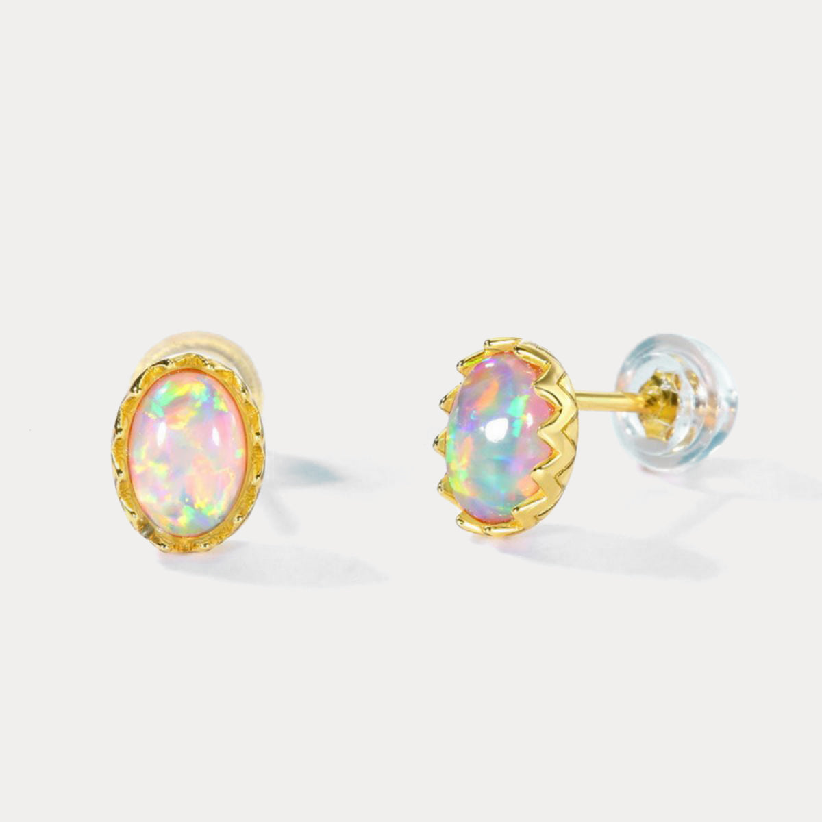 vintage opal stud earrings
