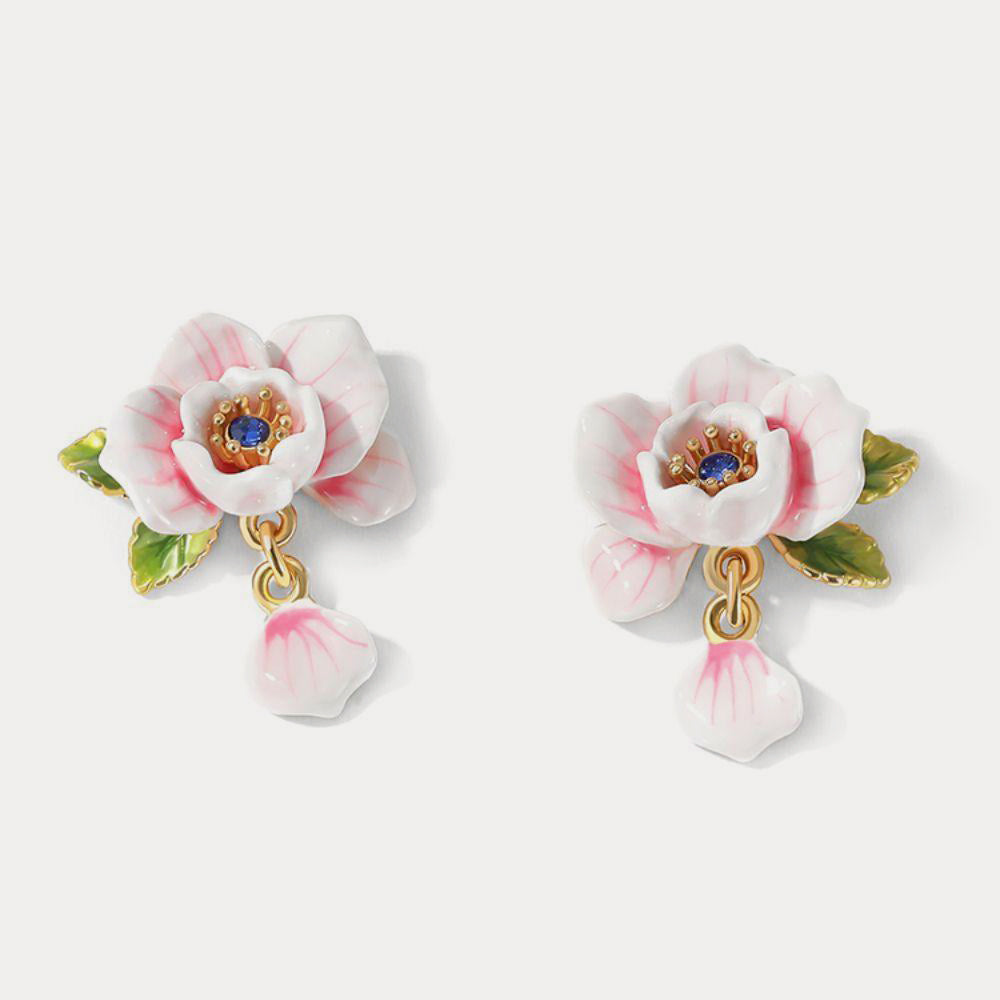 pink rose gold earrings