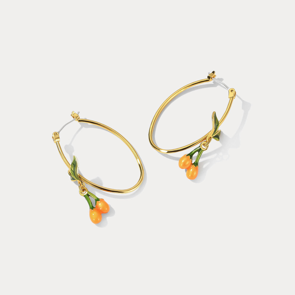 Selenichast orange blossom earrings 4