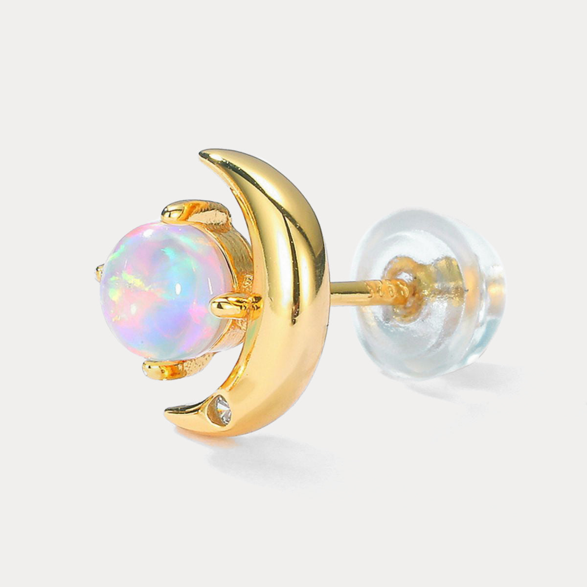 Moon Star Opal Stud Fashion Earrings