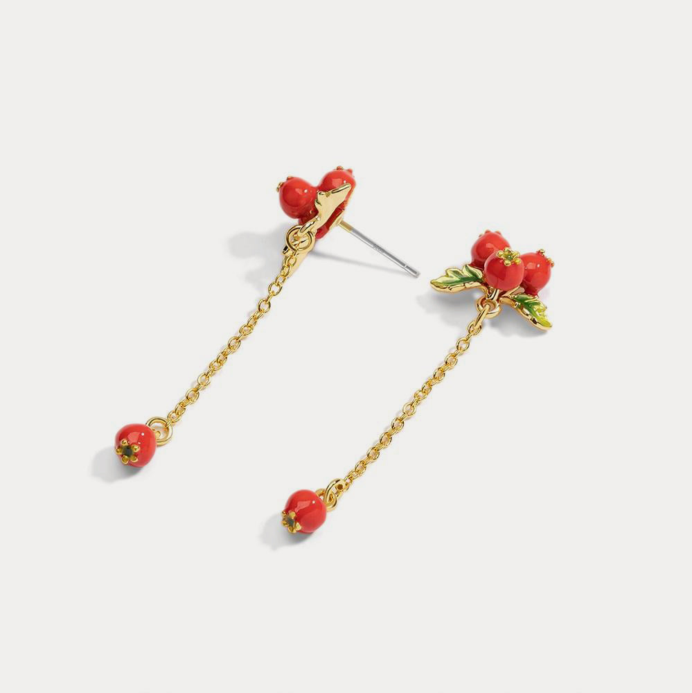 cranberry gold earrings