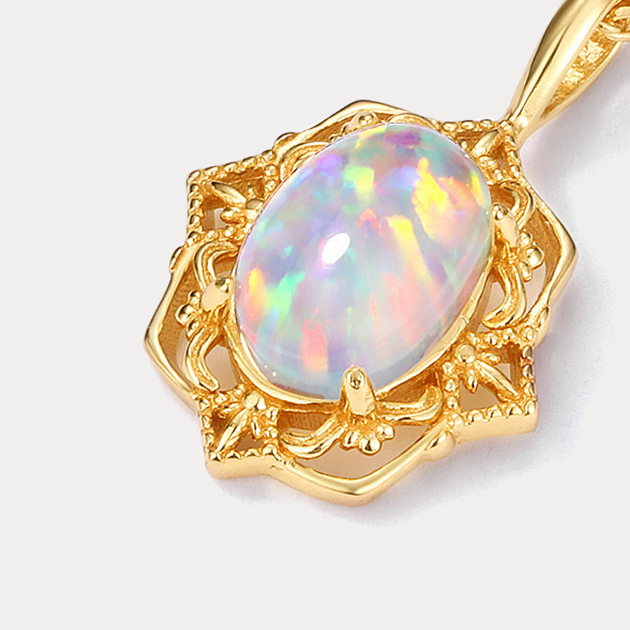 Princess Opal Pendant Necklace