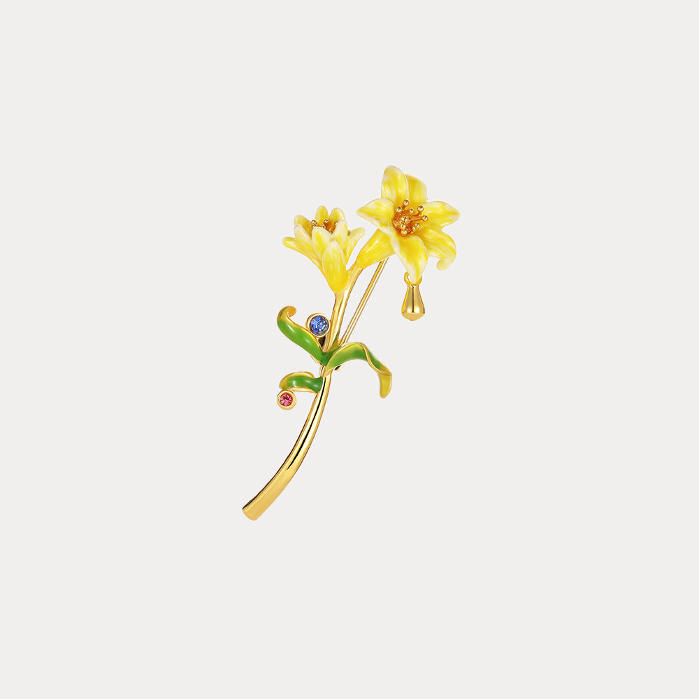 lily diamond brooch