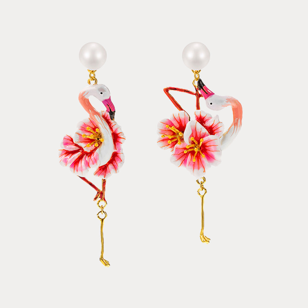 Flamingo Pearl Earrings