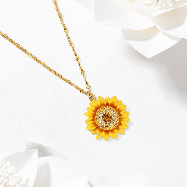 Sunflower Station Necklace