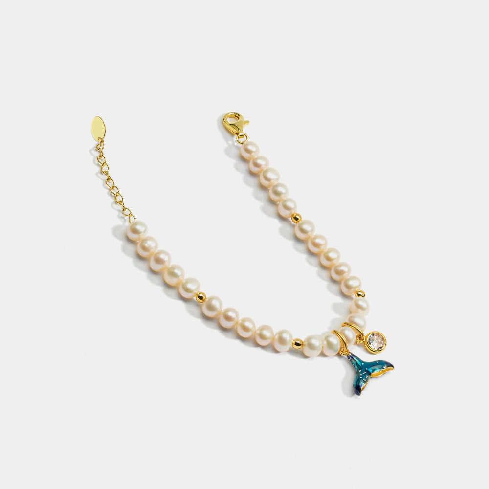 mermaid tail pearl chic bracelet
