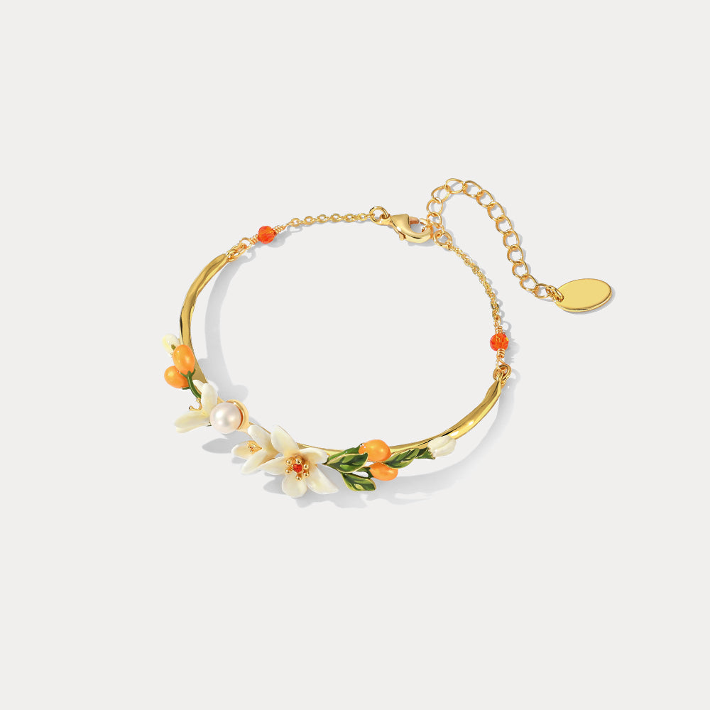 orange blossom nature bracelet