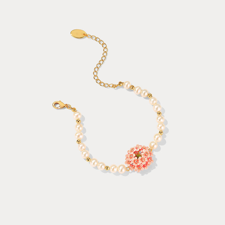 Selenichast Pink Verbena Pearl Bracelet