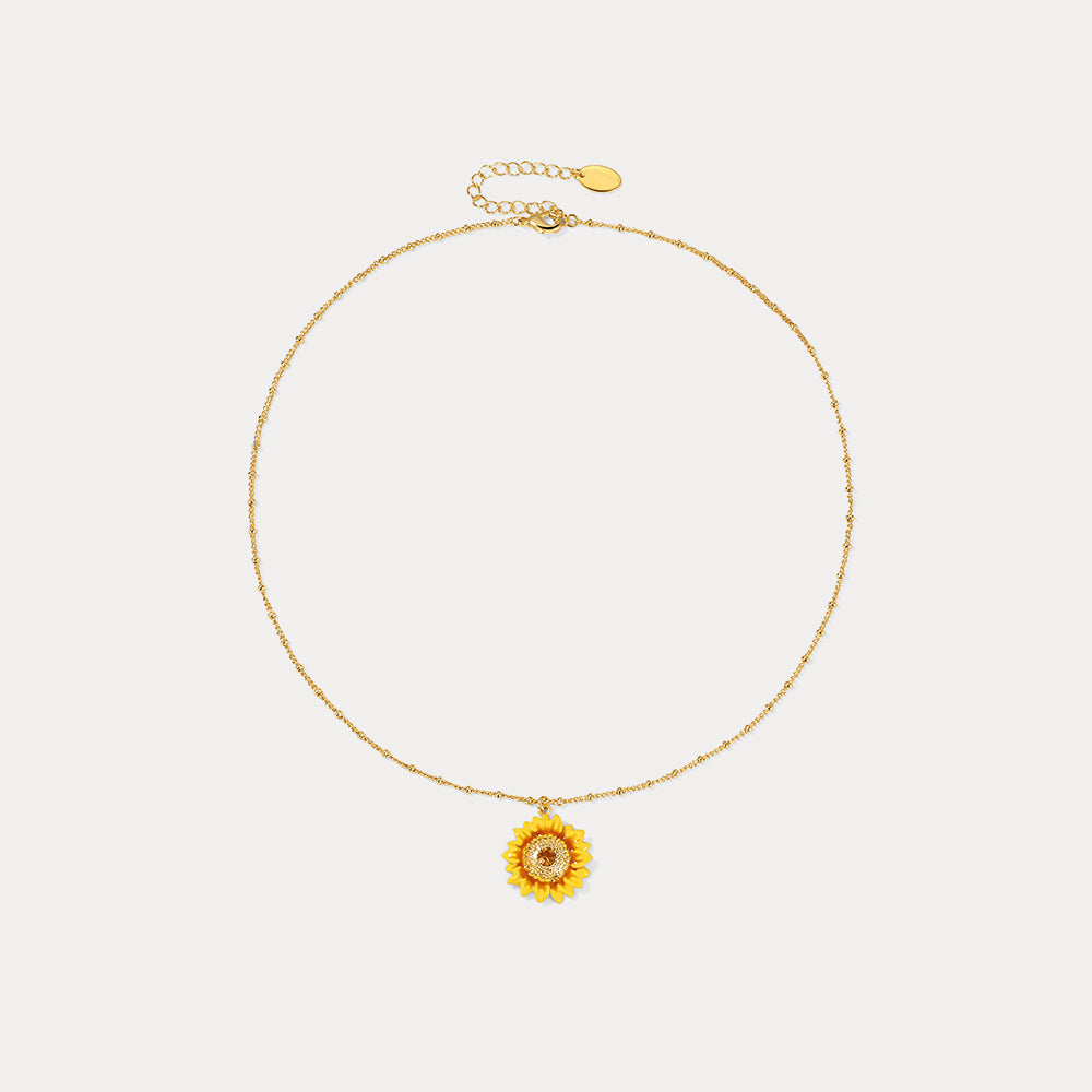 Sunflower Necklace for Women