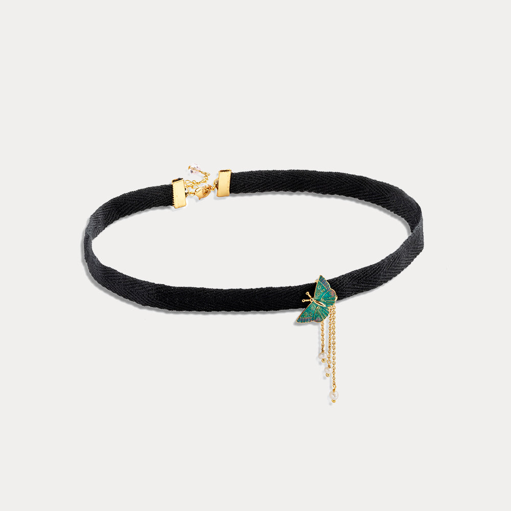 Butterfly Tassel Choker