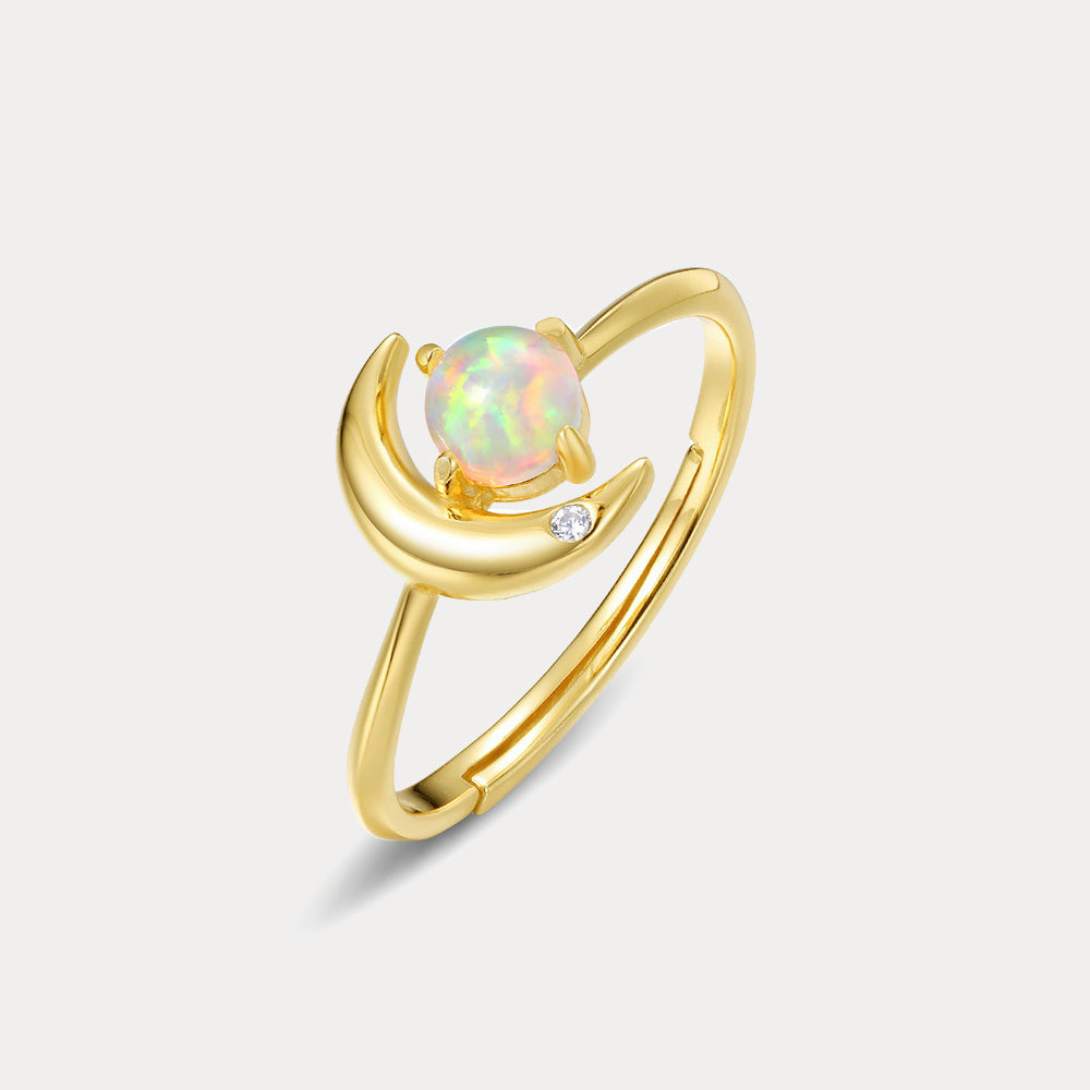 Selenichast Moon Star Opal Ring