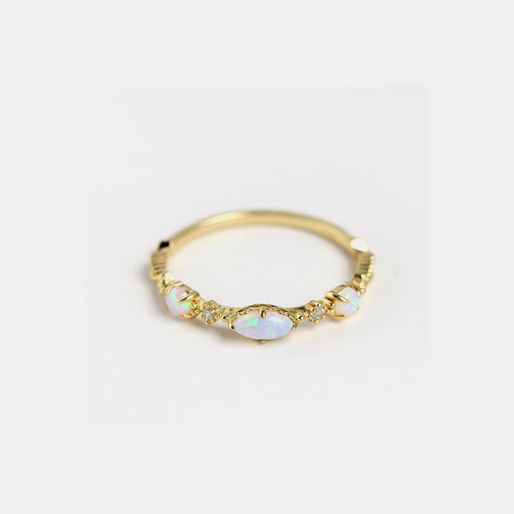 Selenichast opal silver ring 1