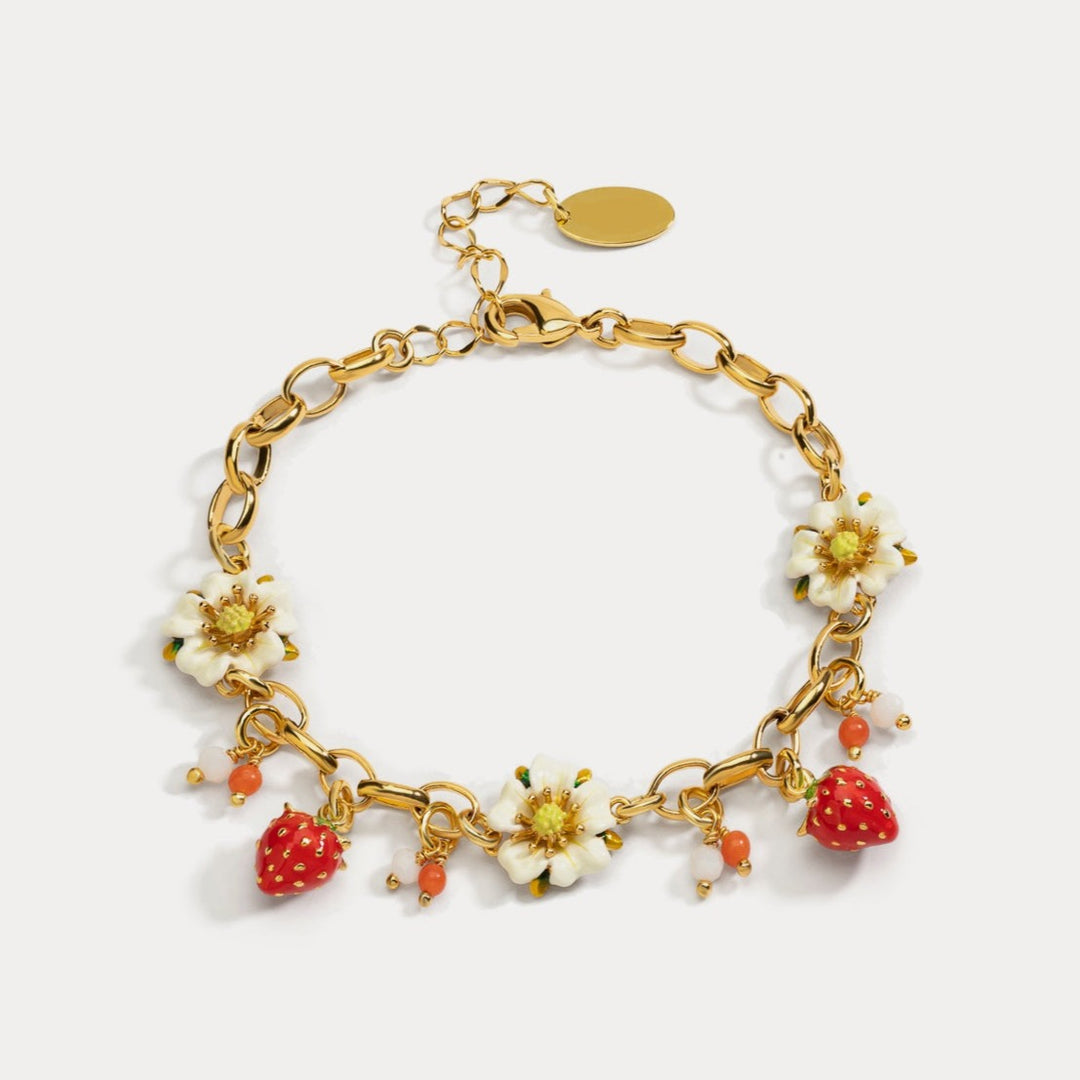 Selenichast Strawberry Flower Bracelet