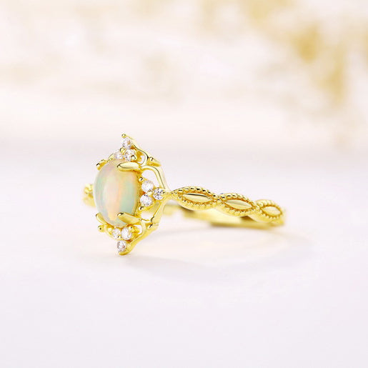 Princess Opal Engagement Ring