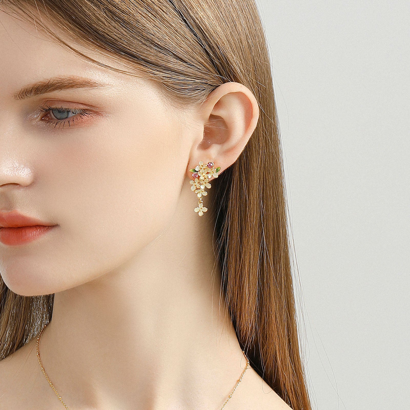 Osmanthus Fragrans Gold Earrings