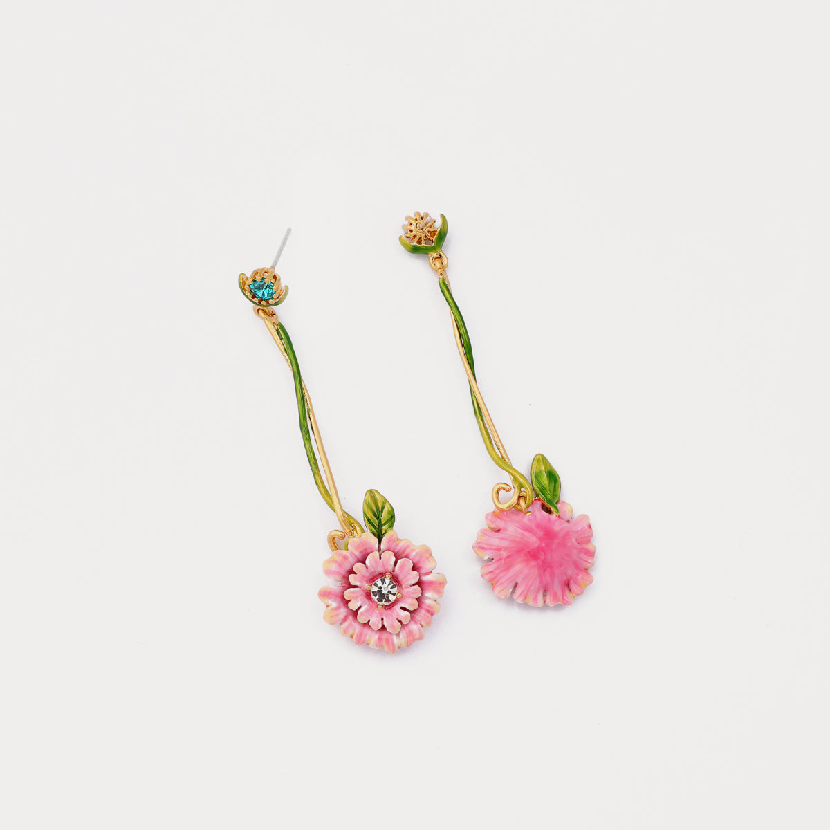 Selenichast peony flower earrings 1