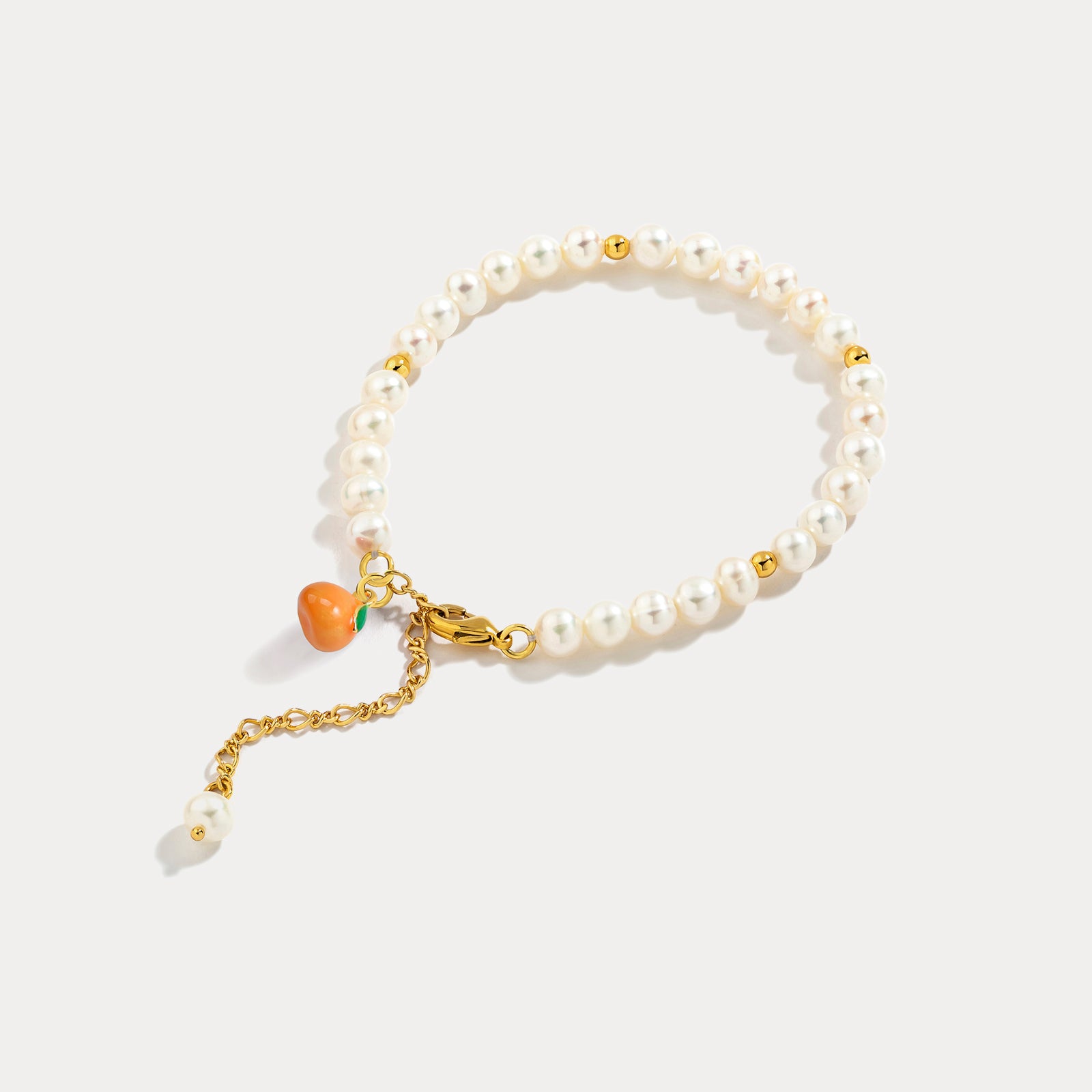 Orange Pearl Bracelet for Women