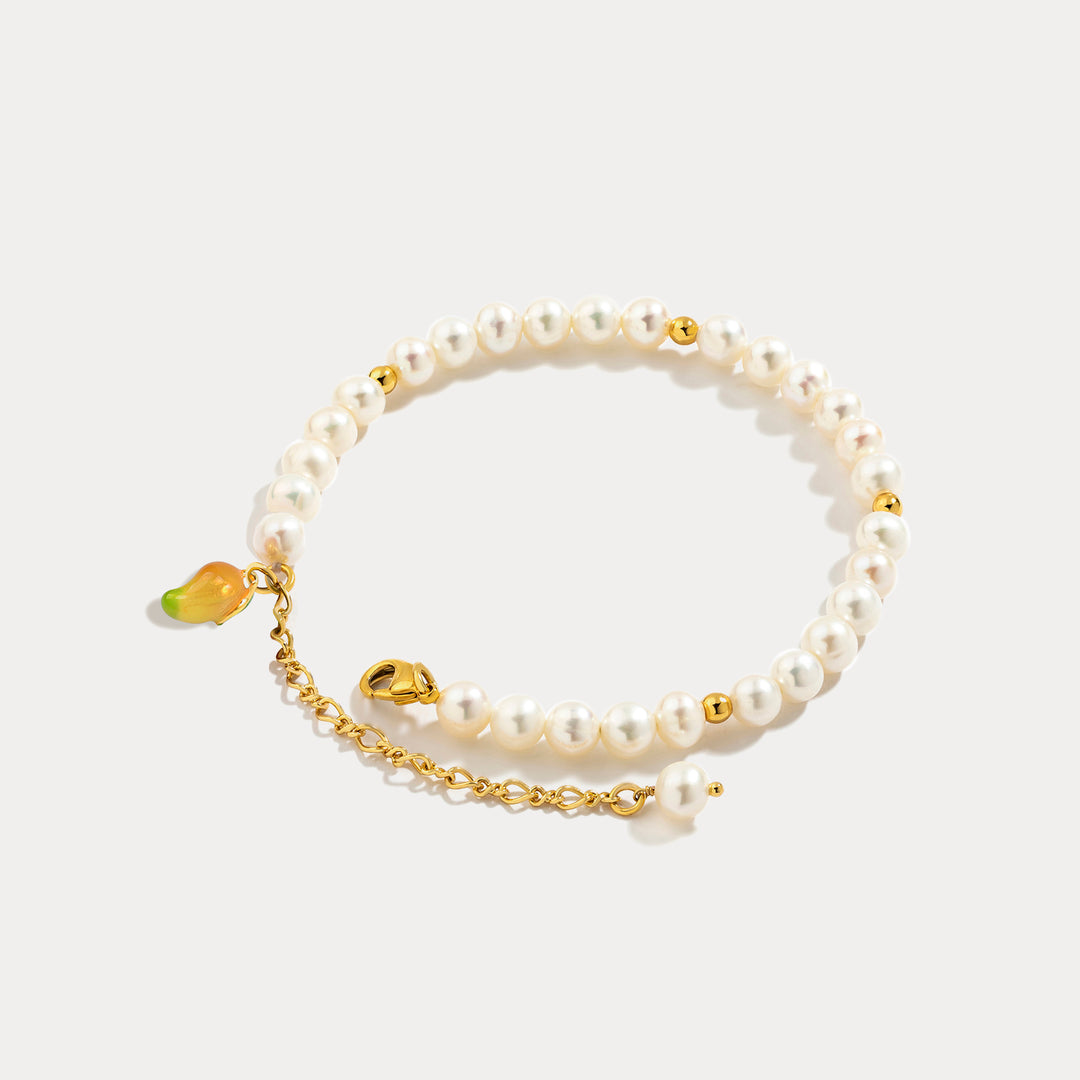 Mango Freshwater Pearl Bracelet