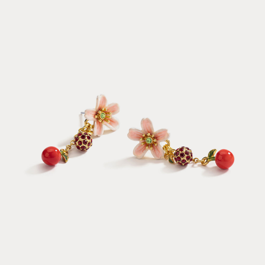 Boucles d'oreilles en fleurs de cerisier