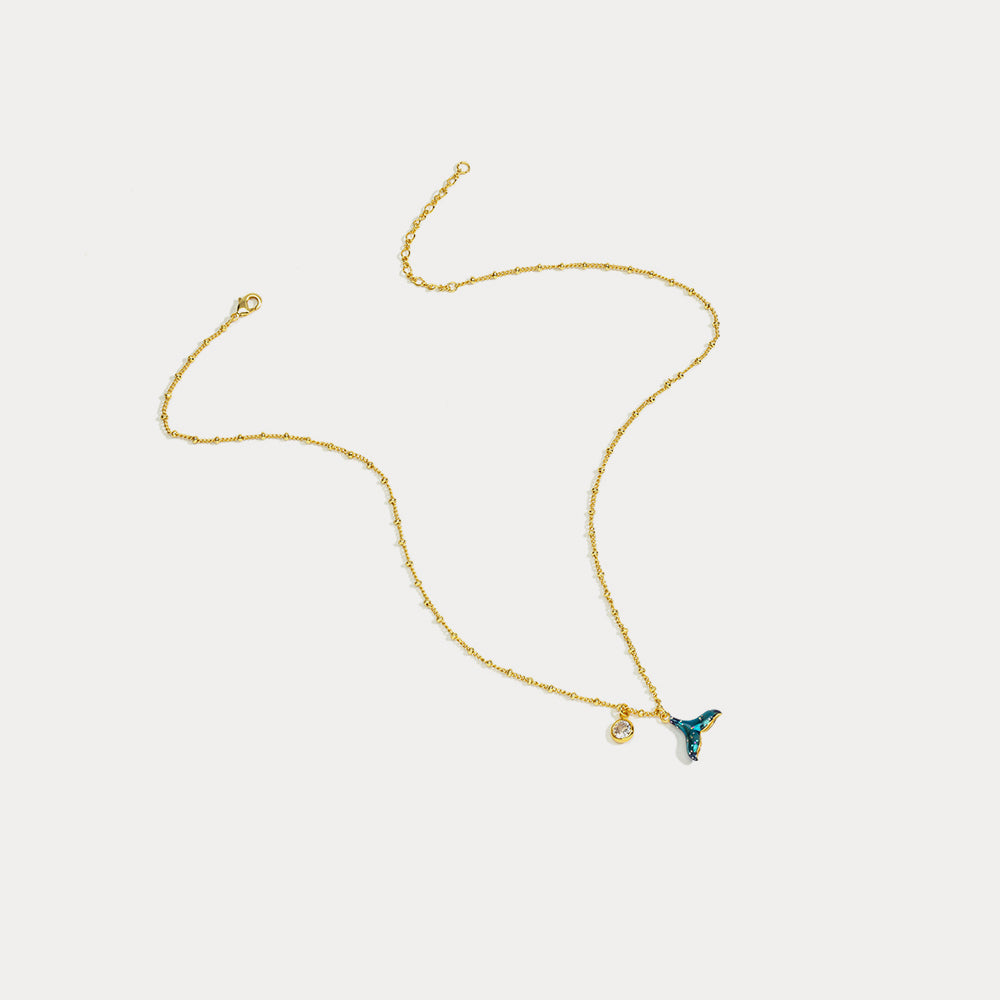 mermaid tail summer necklace