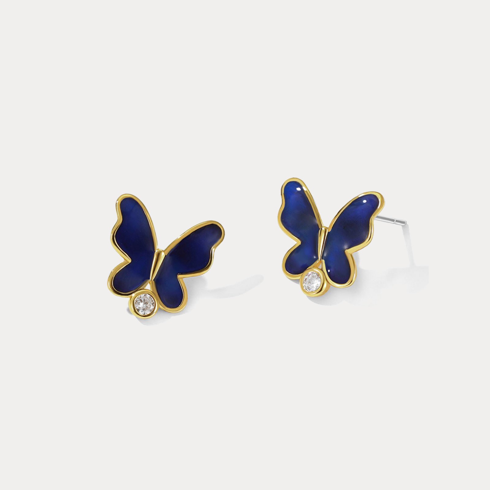 thermochromic butterfly enamel stud earrings