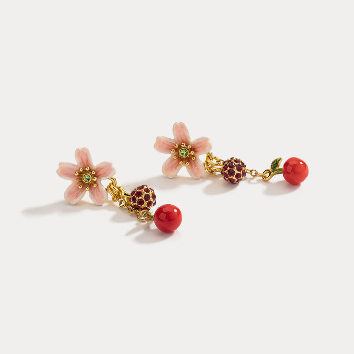 Boucles d'oreilles en fleurs de cerisier