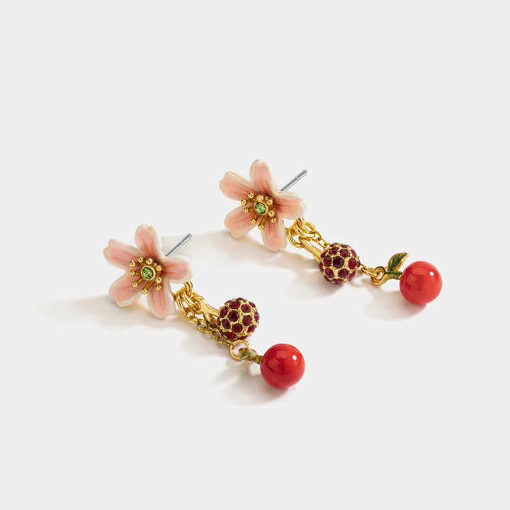 Boucles d'oreilles en fleurs de cerisier