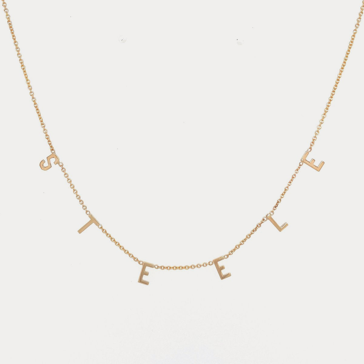 Custom Letter Gold on Silver Necklace