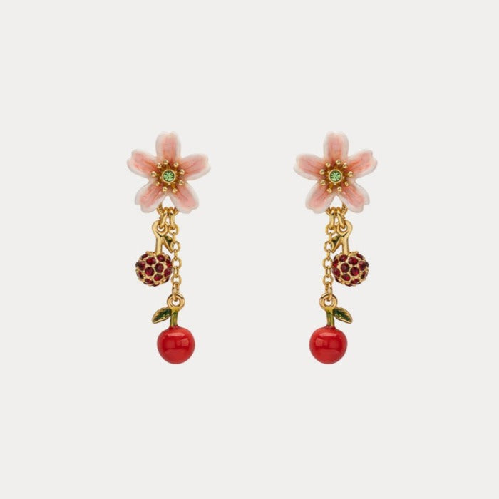 Boucles d'oreilles en fleurs de cerisier