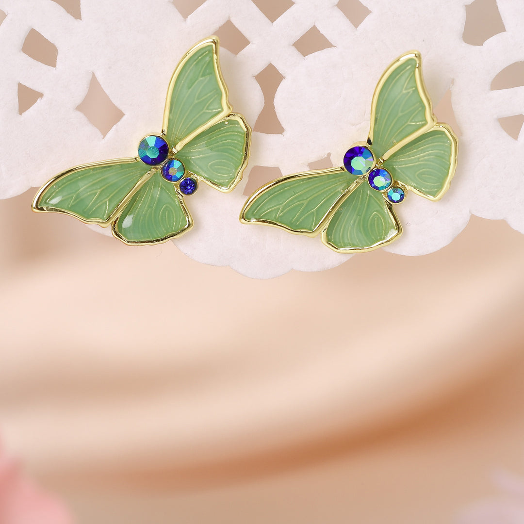 Butterfly Stud Enamel Earrings