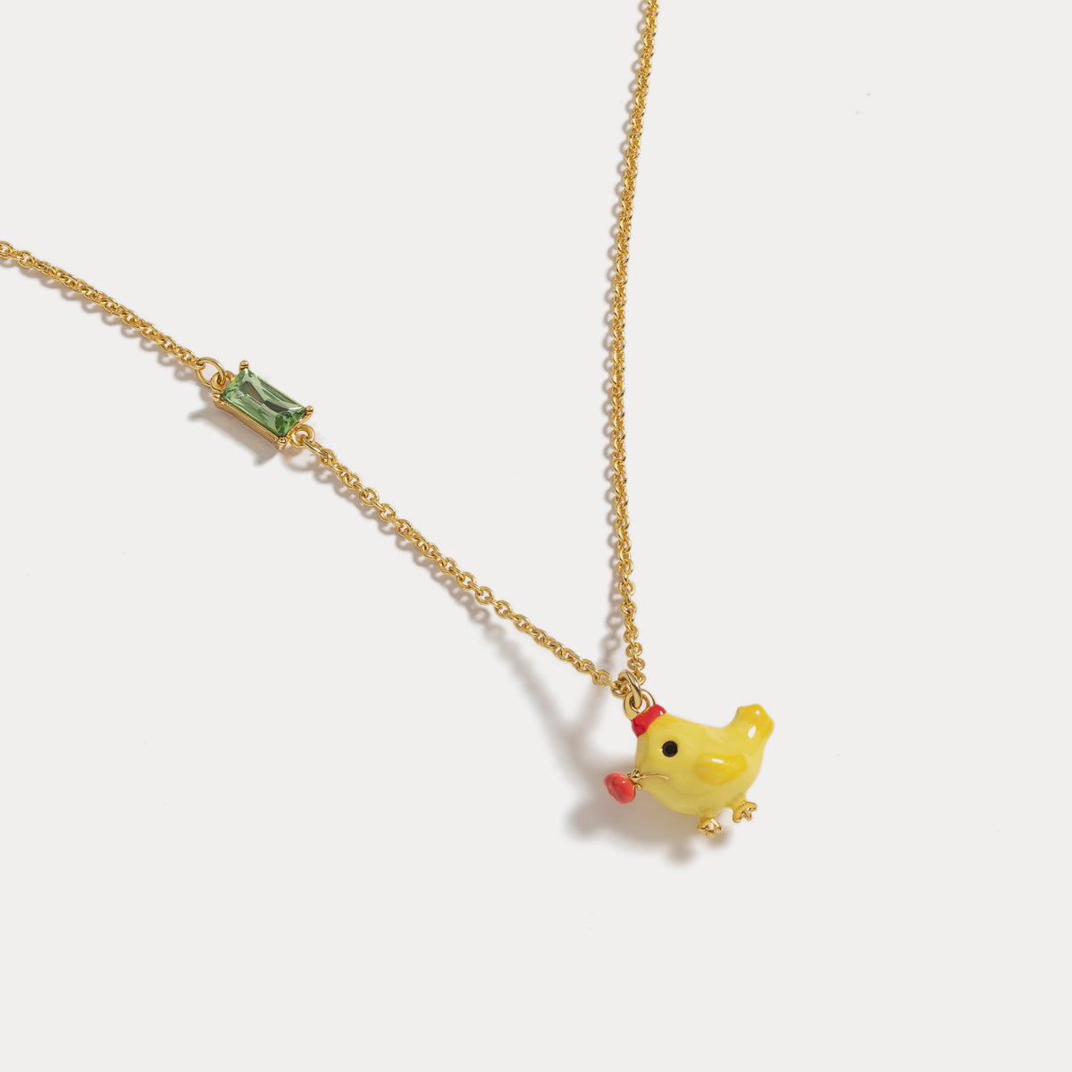 gold little chick necklace