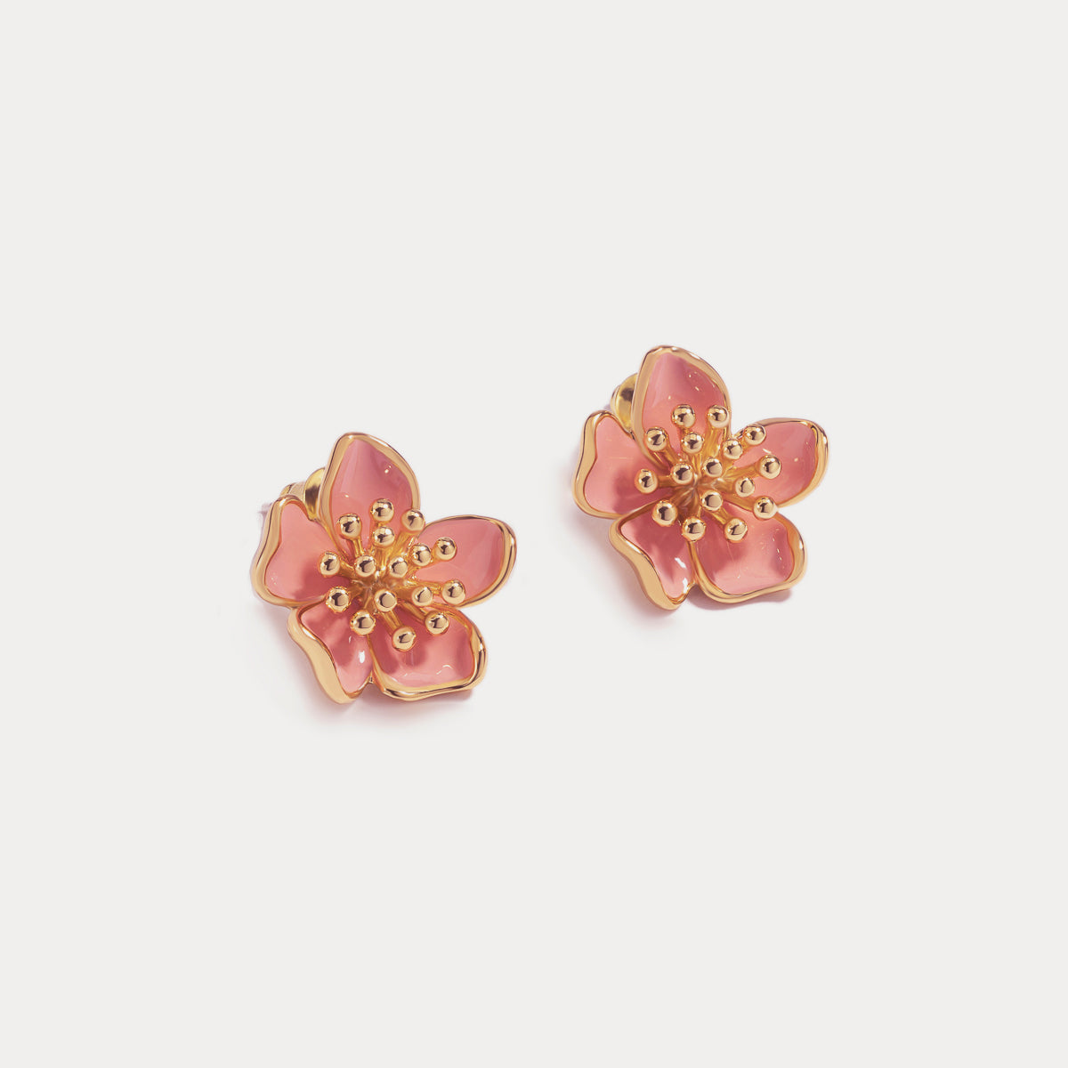 Vintage Sakura Stud Earrings