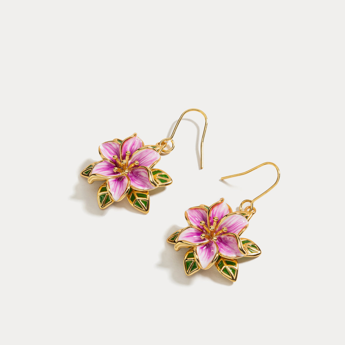 enamel bellflower earrings