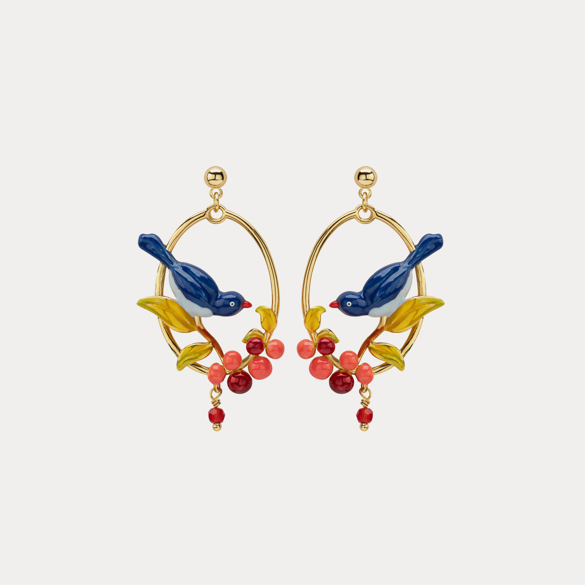 Selenichast pair of lovebirds earrings