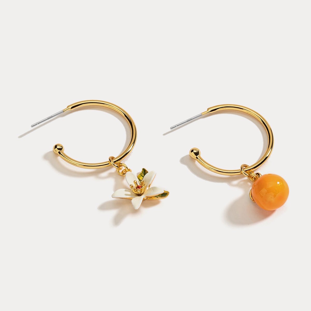 orange cuff earrings