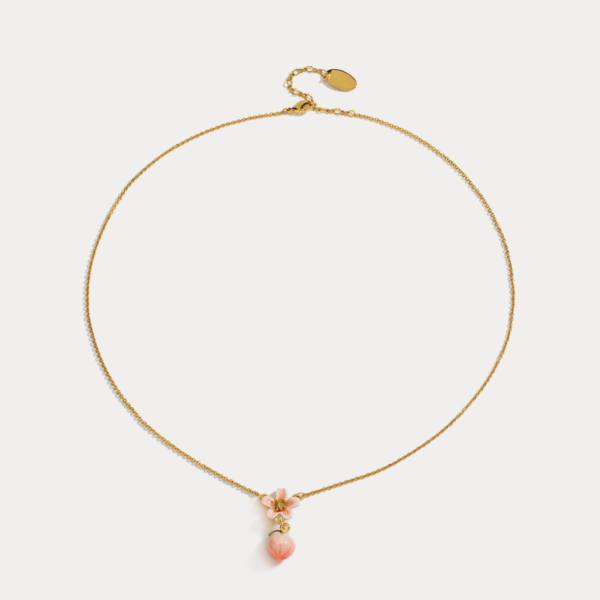 Peach Flower Necklace