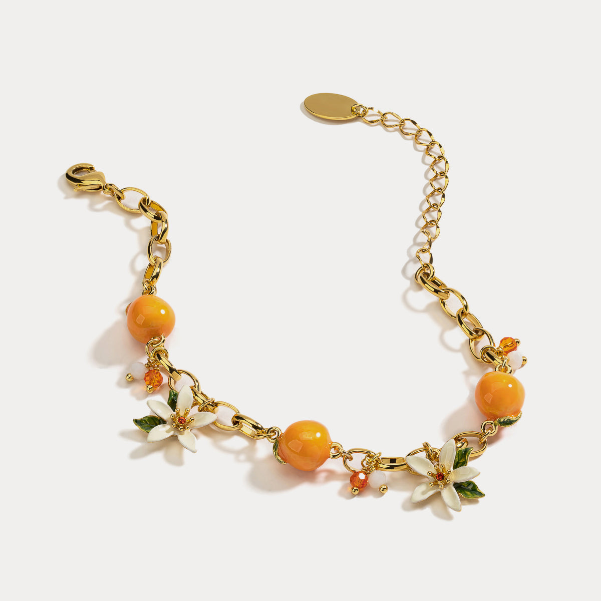 Orange Charms Bracelet