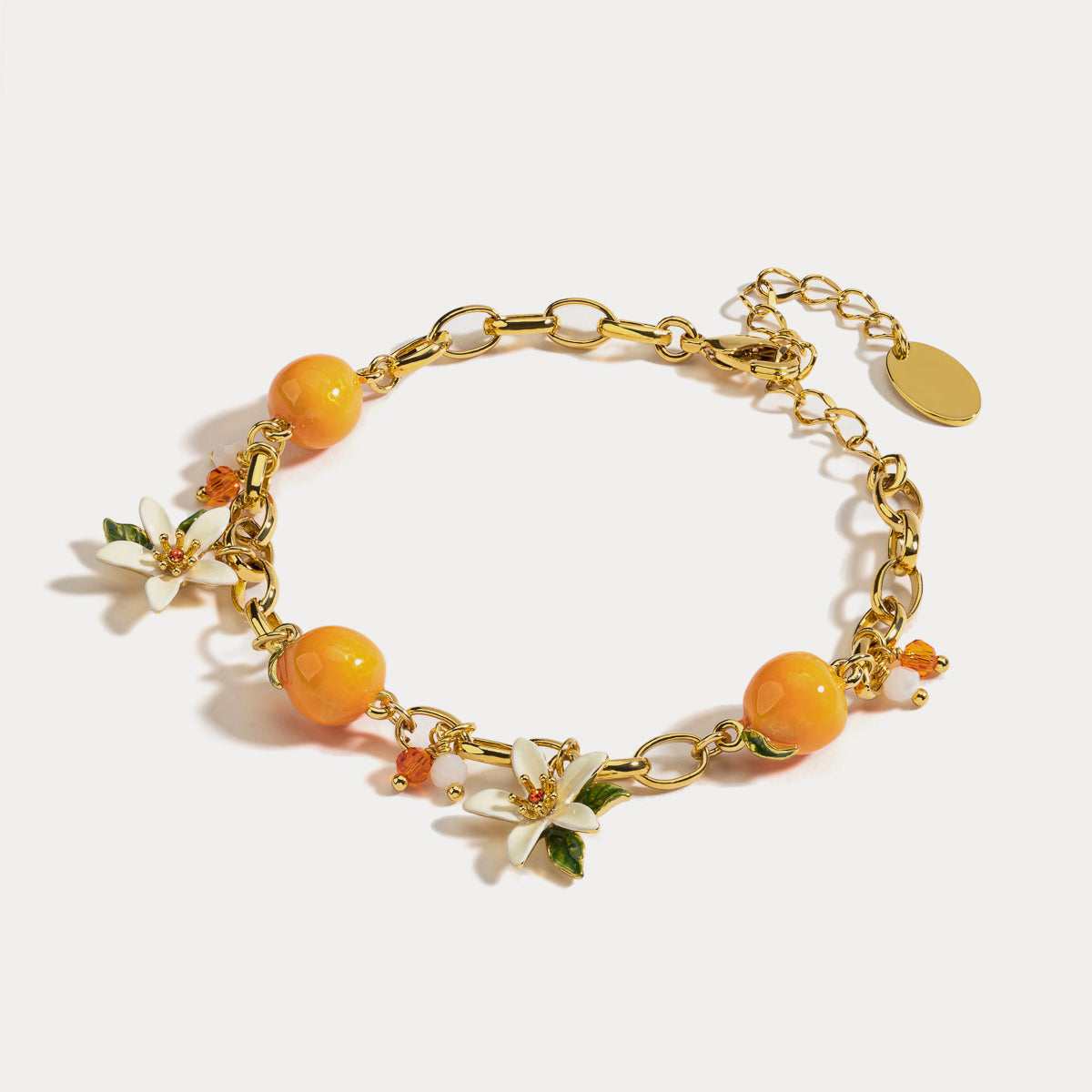 Orange Flower Bracelet
