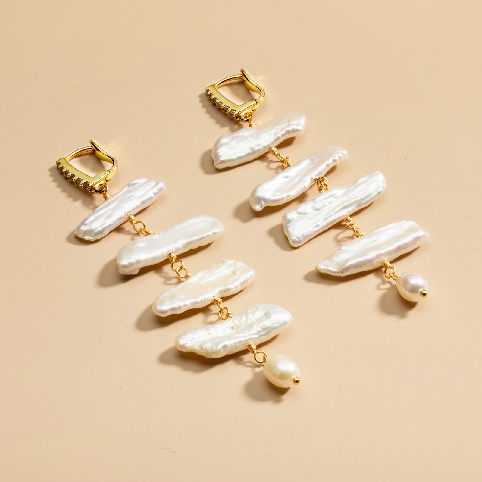 baroque freshwater pearl earrings