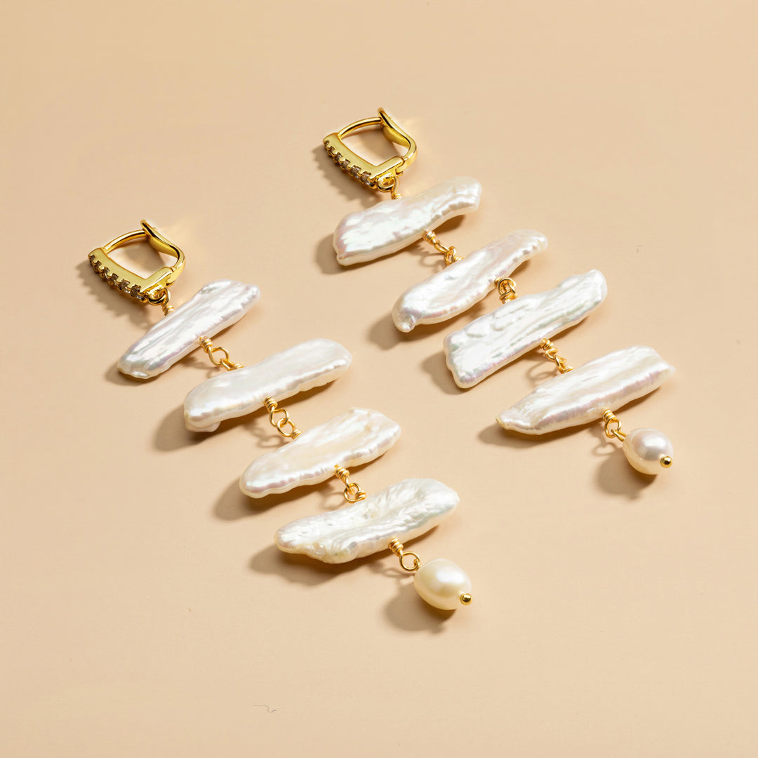 baroque freshwater pearl earrings