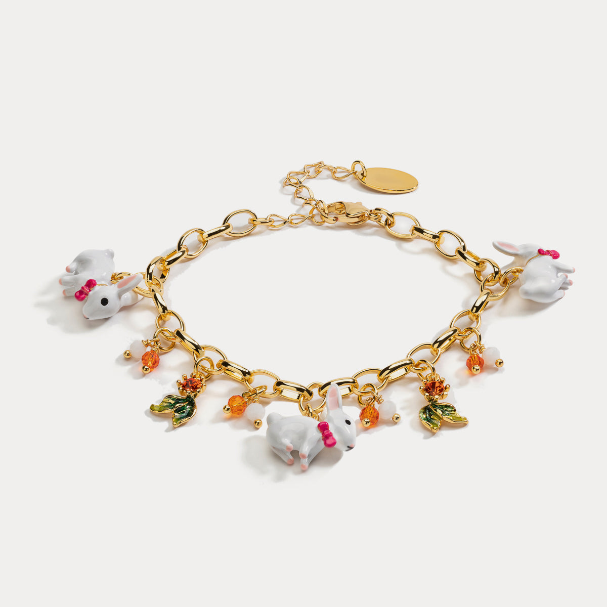 rabbit zodiac gold bracelet