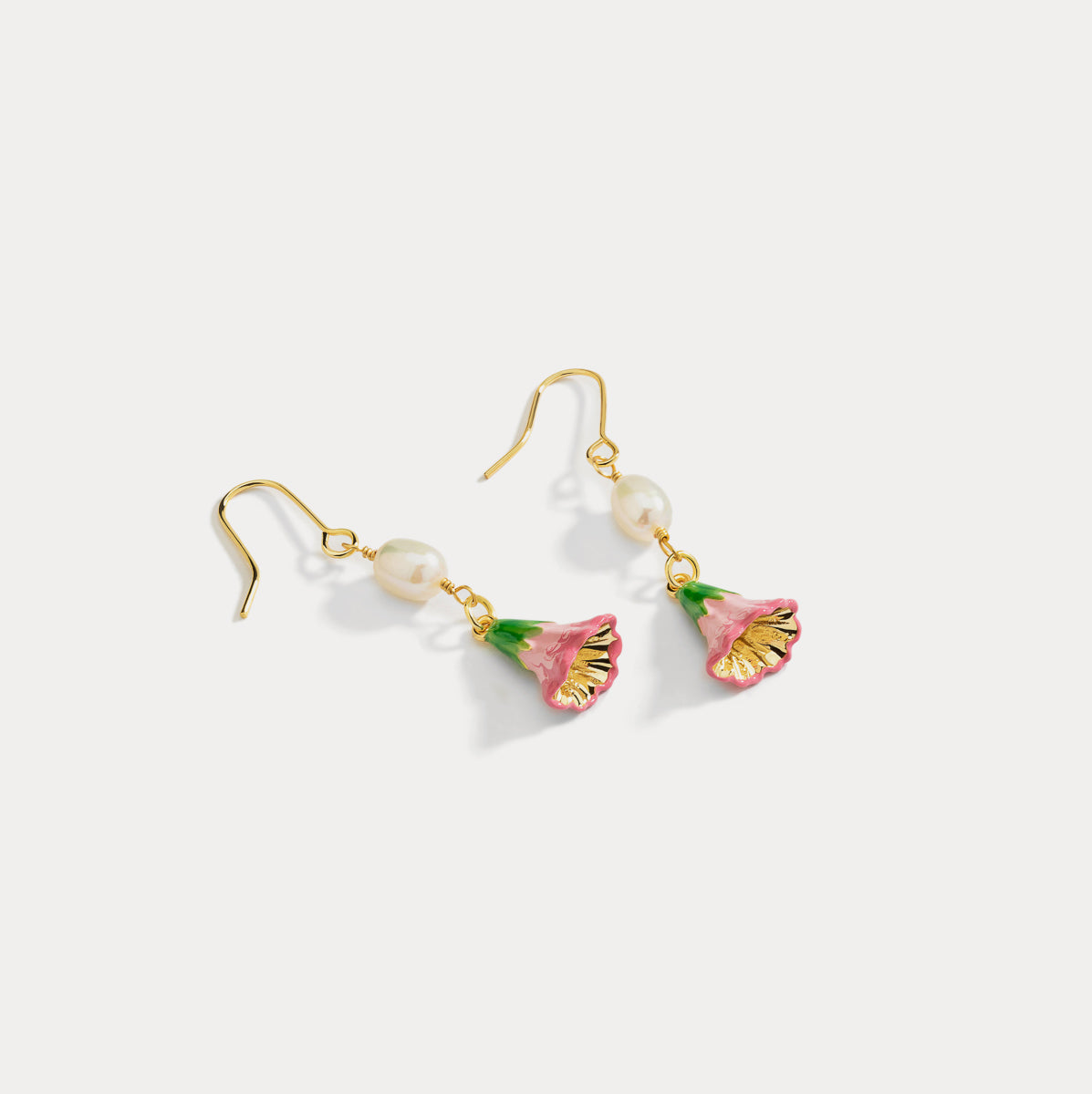 lily of the valley pearl drop earrings