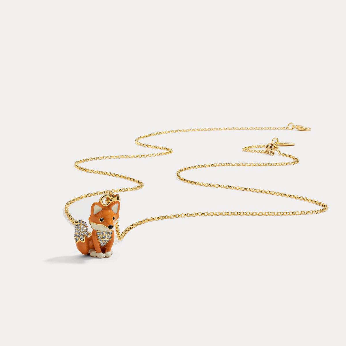 gold fox necklace