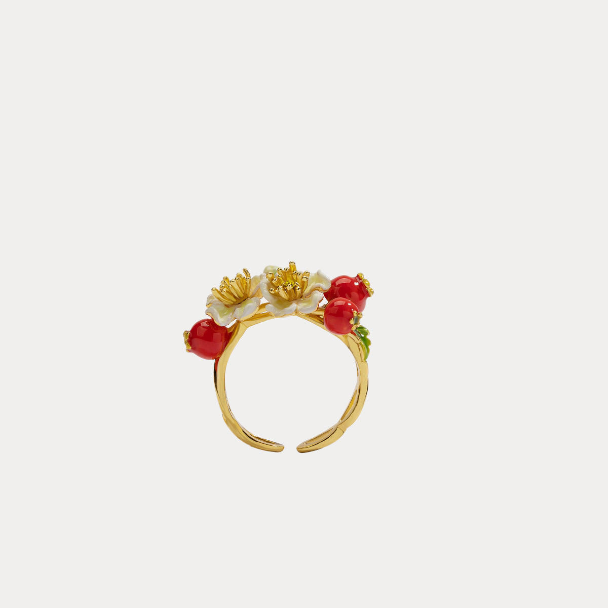 Cranberry Flowers Fashion Ring