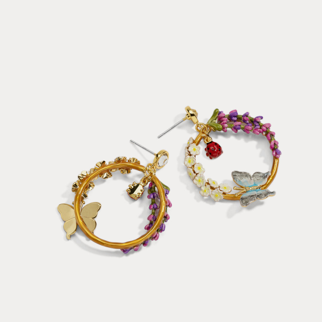 garden butterfly earrings autumn jewelry