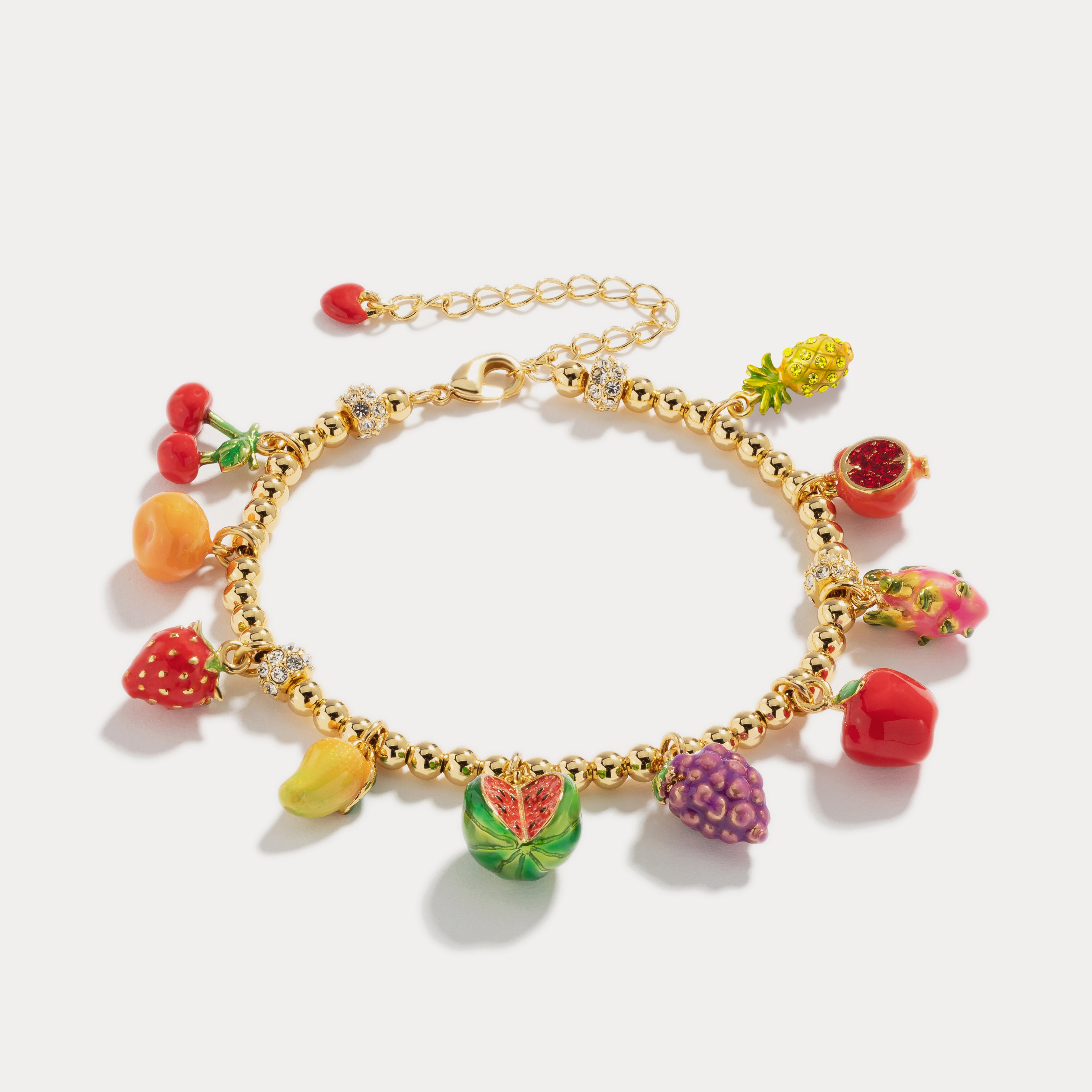 Selenichast fruit basket enamel bracelet