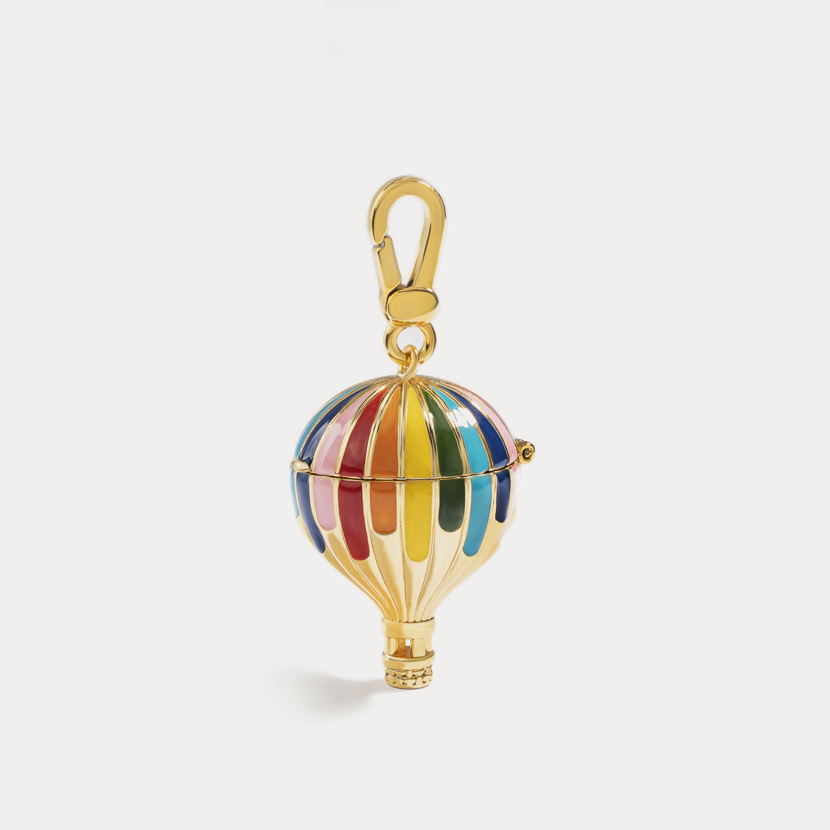 rainbow hot air balloon pendant necklace